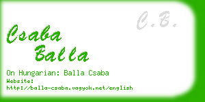 csaba balla business card